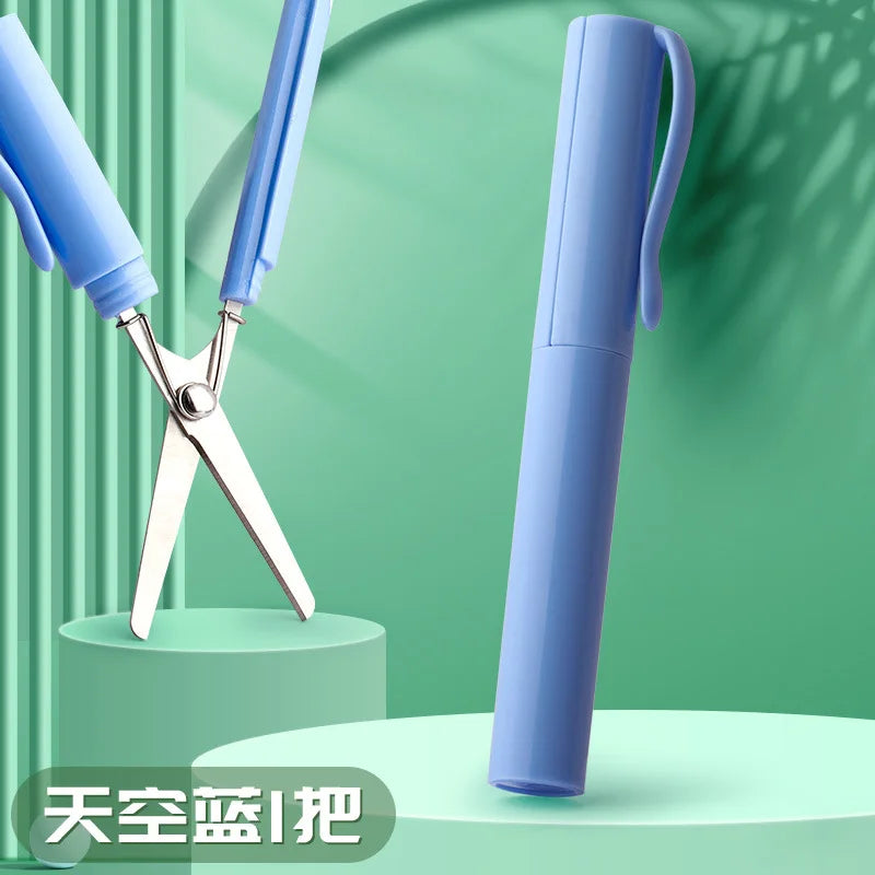 Creative Portable Folding Scissors Morandi Simple Paper-Cutting Art Tool Children's Scissors stationery Office School Supplies
