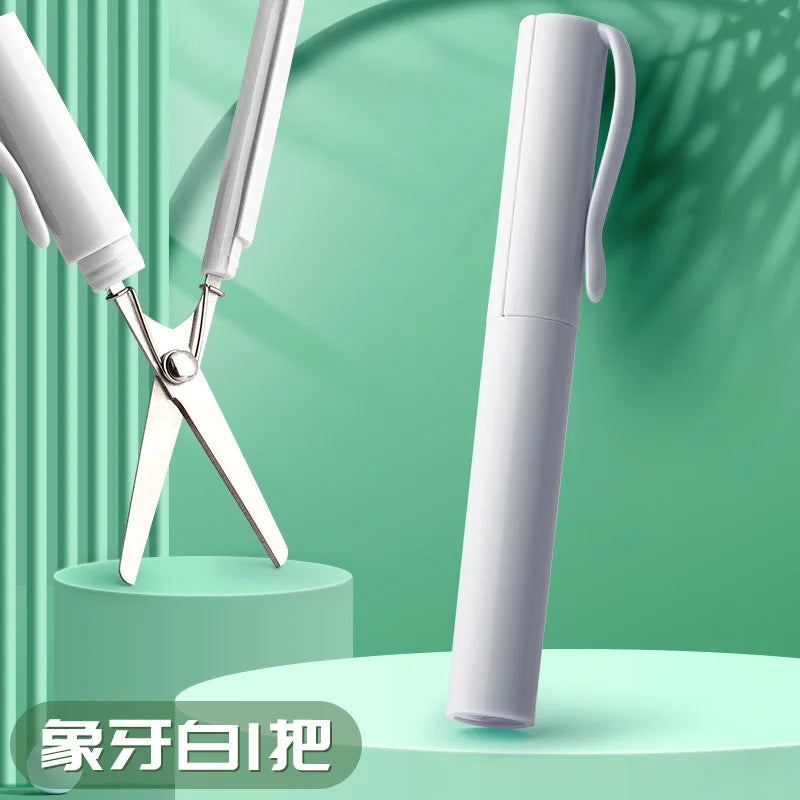 Creative Portable Folding Scissors Morandi Simple Paper-Cutting Art Tool Children's Scissors stationery Office School Supplies