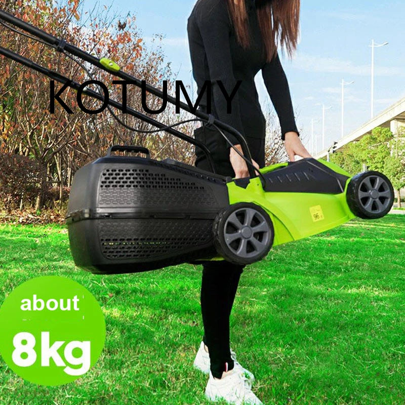 220V Electric Mower Lawn Mower Hand Push Grass Cutting Machine 3 Gears 1600W Handheld Garden Power Pruning 3600rpm