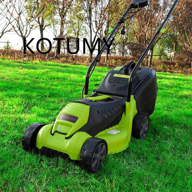 220V Electric Mower Lawn Mower Hand Push Grass Cutting Machine 3 Gears 1600W Handheld Garden Power Pruning 3600rpm