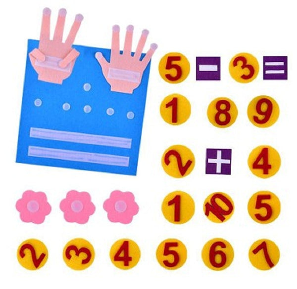 Felt Board Finger Numbers Toy Montessori Learning Math Toy Kids Early Educational Toys Toddlers Intelligence Development Toy| |