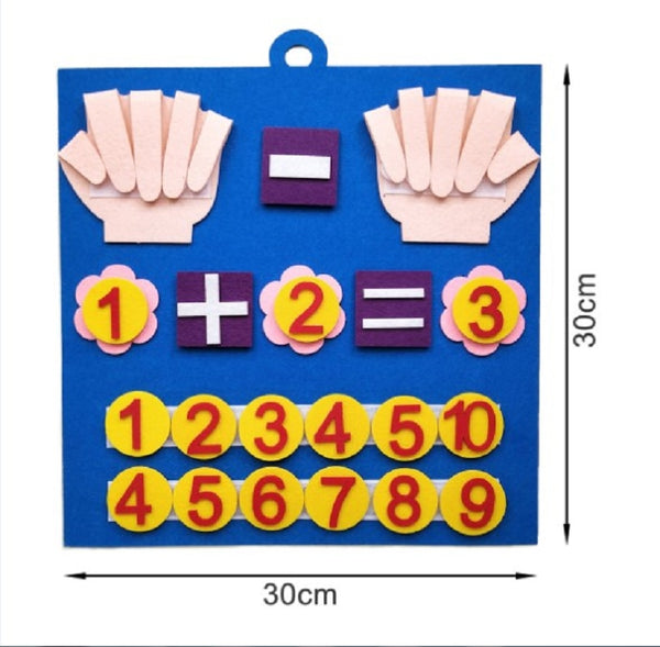 Felt Board Finger Numbers Toy Montessori Learning Math Toy Kids Early Educational Toys Toddlers Intelligence Development Toy| |