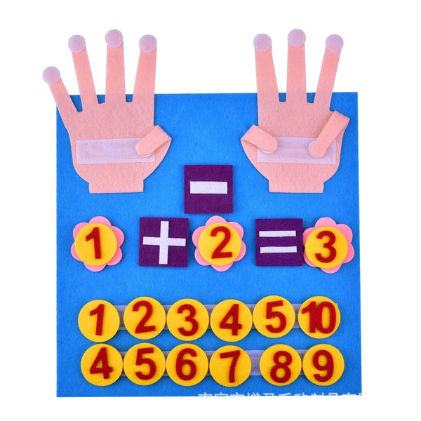 Felt Board Finger Numbers Toy Montessori Learning Math Toy Kids Early Educational Toys Toddlers Intelligence Development Toy| |