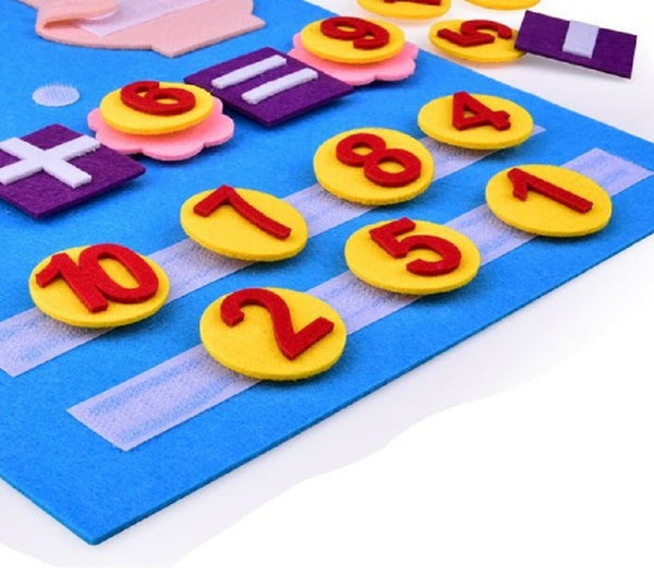 Felt Board Finger Numbers Toy Montessori Learning Math Toy Kids Early Educational Toys Toddlers Intelligence Development Toy| |