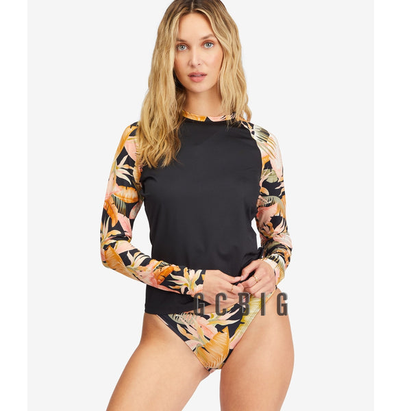 Girls Swimming RashGuard Surfing Diving Swimwear Tight Long Sleeve T Shirt Snorkeling Skins Top Protection Women Surf Rash Guard| |