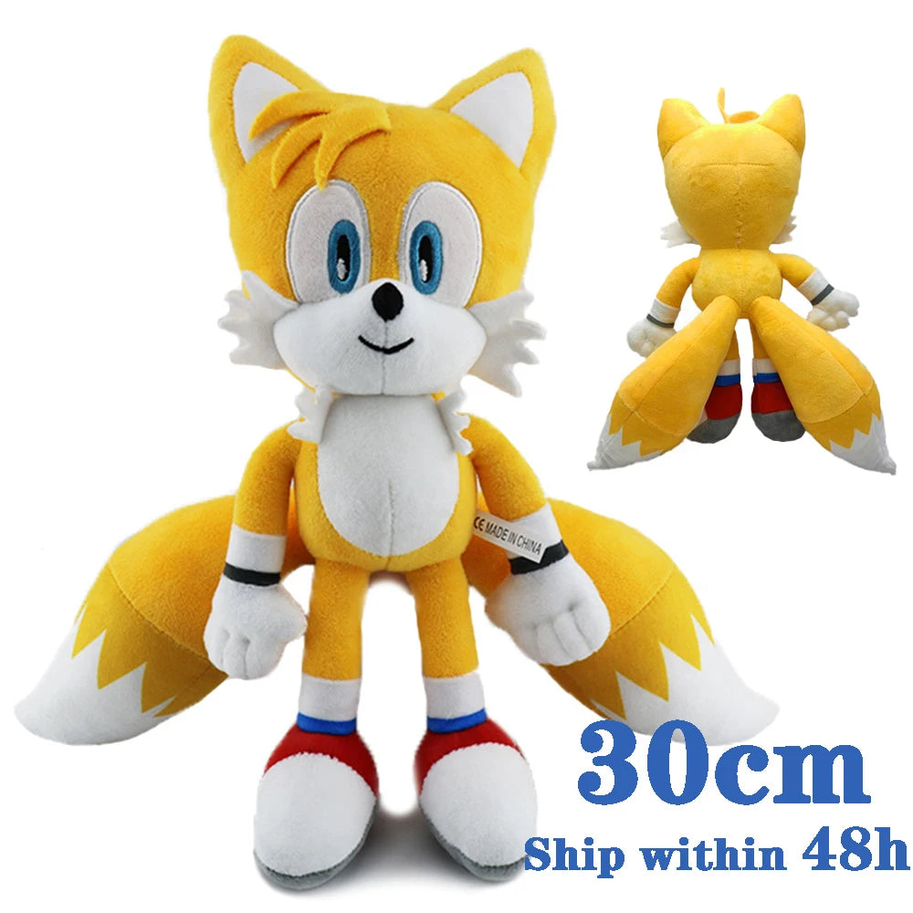 Hot Sale 30CM Sonic Plush Toy The Hedgehog Amy Rose Knuckles Tails Cute Cartoon Soft Stuffed Doll Birthday Gift For Children
