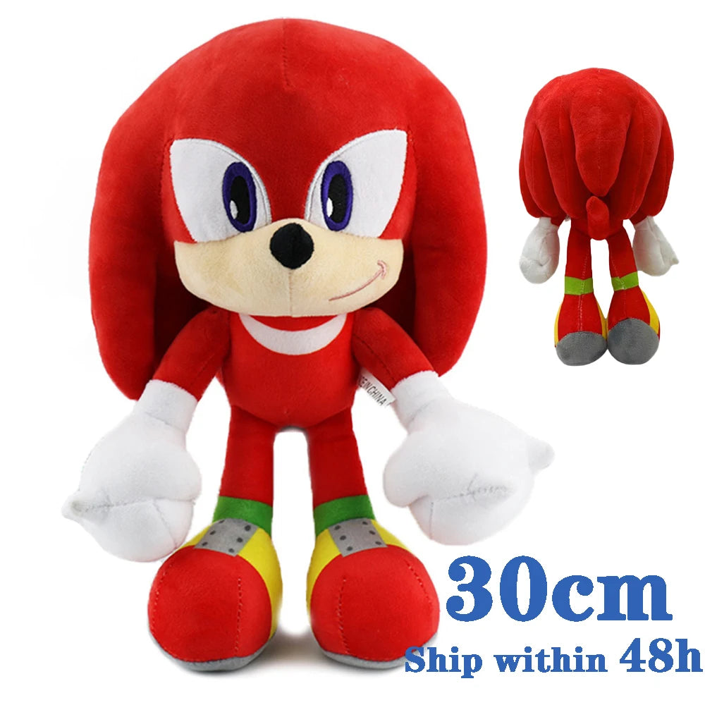 Hot Sale 30CM Sonic Plush Toy The Hedgehog Amy Rose Knuckles Tails Cute Cartoon Soft Stuffed Doll Birthday Gift For Children