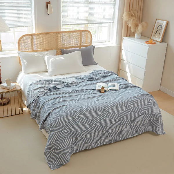 Japanese Leisure Blanket Throw Cotton Gauze Towel Summer Thin Quilt Single Double Nap Soft Blankets For Beds Adult Bed Spread