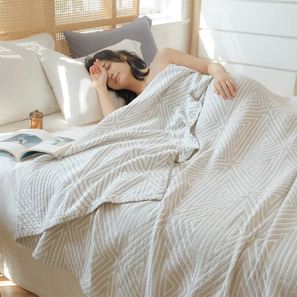 Japanese Leisure Blanket Throw Cotton Gauze Towel Summer Thin Quilt Single Double Nap Soft Blankets For Beds Adult Bed Spread