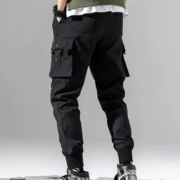 Men Harajuku Casual Cargo Pants Spring and Autumn Jogger Trousers Multi Pockets Male Slim-fit Streetwear Pant Fashion Streetwear