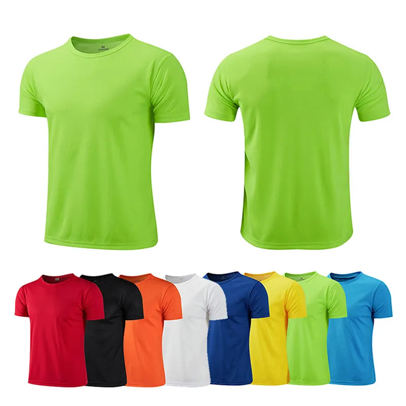 Men women Quick Dry Short Sleeve Sport T Shirt Gym Jerseys Fitness Shirt Trainer Running T-Shirt Teenager Breathable Sportswears