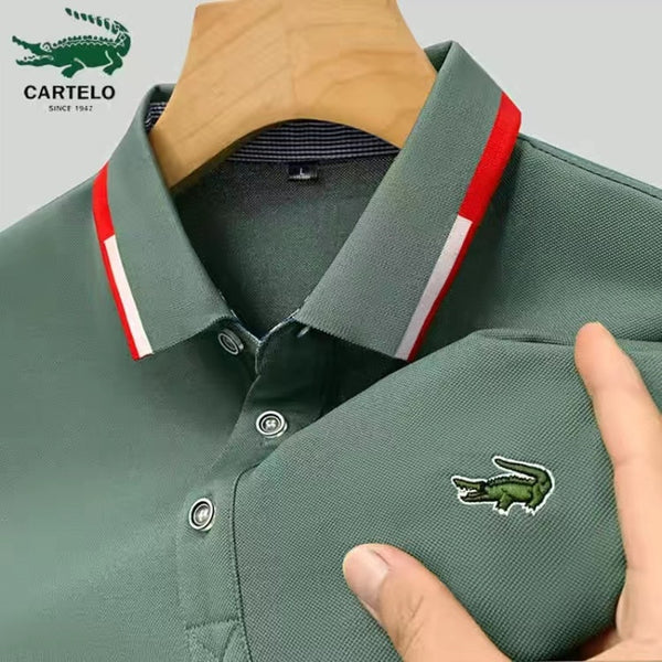 New Summer Brand Embroidered Polo Shirt Men Hot High Quality Men's Short Sleeve Breathable Top Business Casual Polo-shirt For Me - Polo Shirts