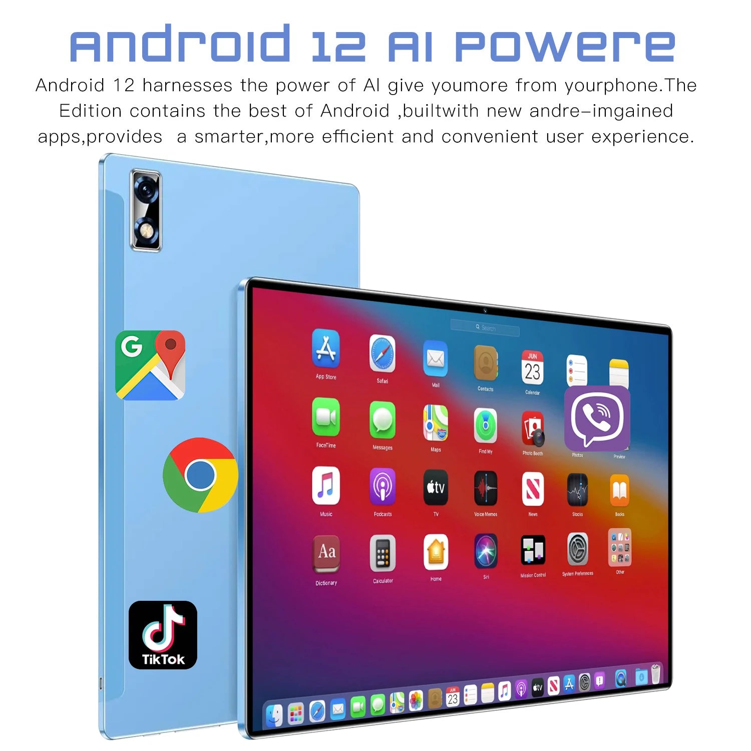 Nouvelle tablette 5G Android 2024, 16 Go de RAM, 1 To, Dean, 16MP, 32MP, 12.0 mAh, 10 cœurs, WiFi, réseau Bluetooth, 8800