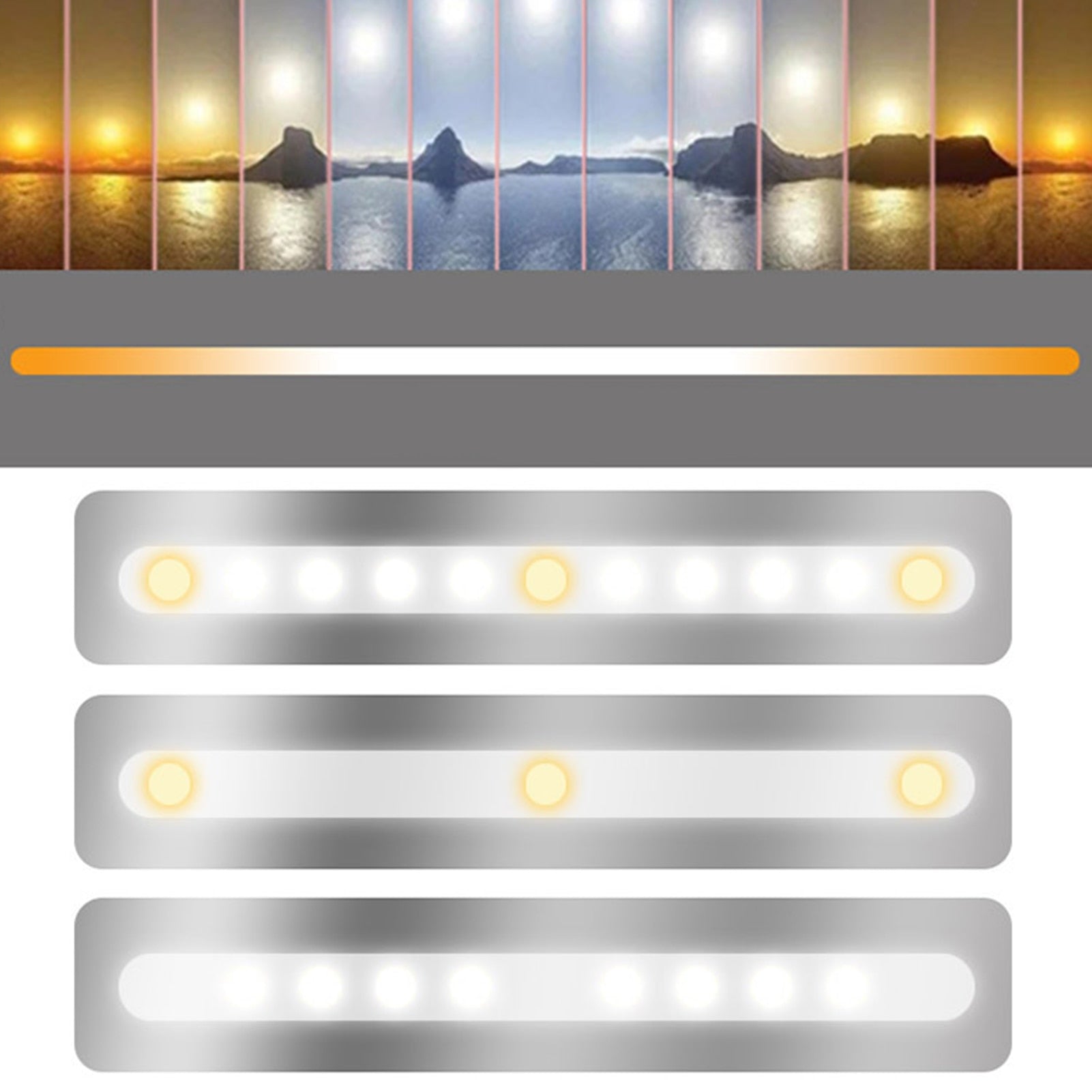 Universal Car Interior Mirror Led Touch Screen Switch Makeup Mirror Rechargeable Sun Visor High Clear Hd Vanity Mirror 260x135mm - Interior Mirrors &amp; Baby Mirrors
