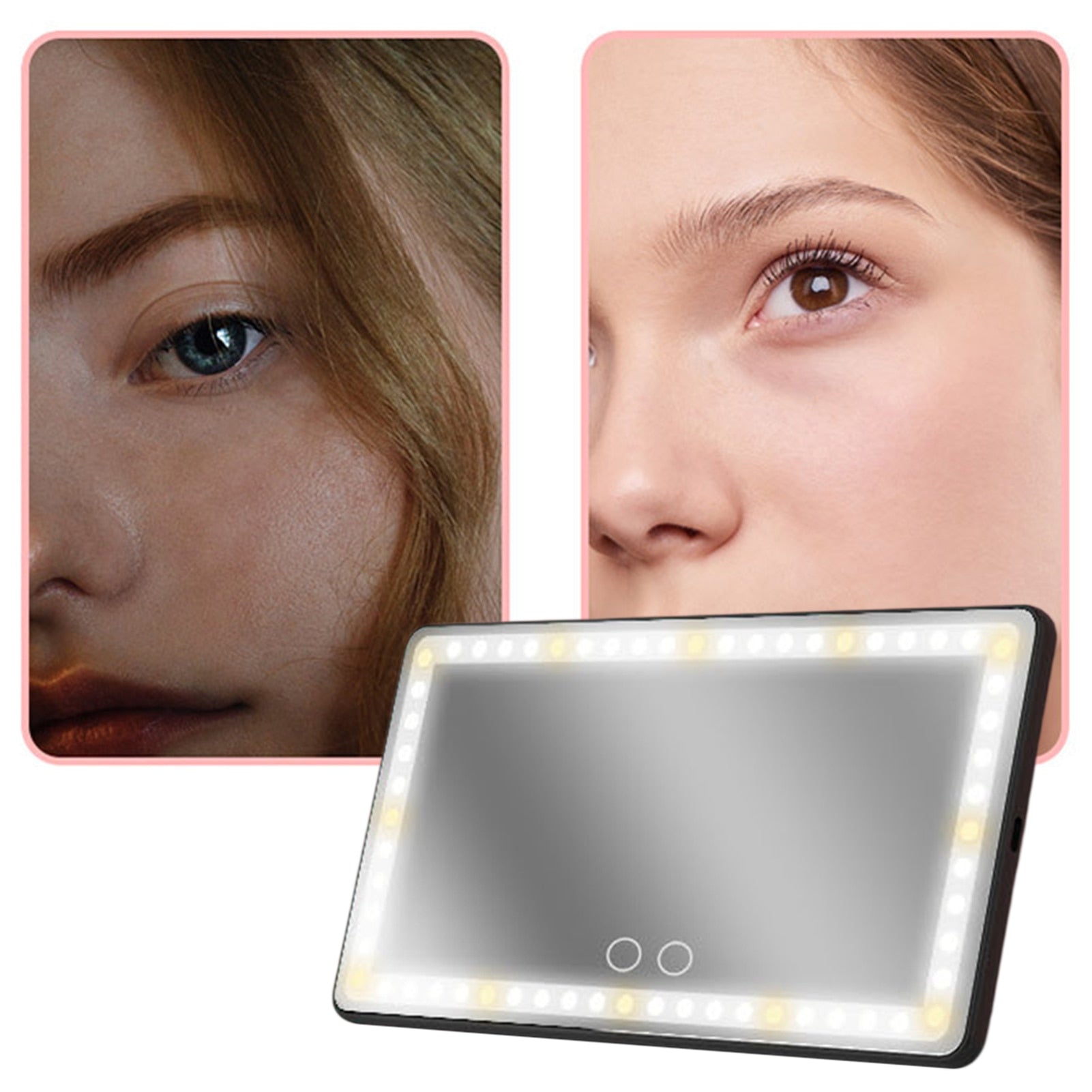 Universal Car Interior Mirror Led Touch Screen Switch Makeup Mirror Rechargeable Sun Visor High Clear Hd Vanity Mirror 260x135mm - Interior Mirrors &amp; Baby Mirrors