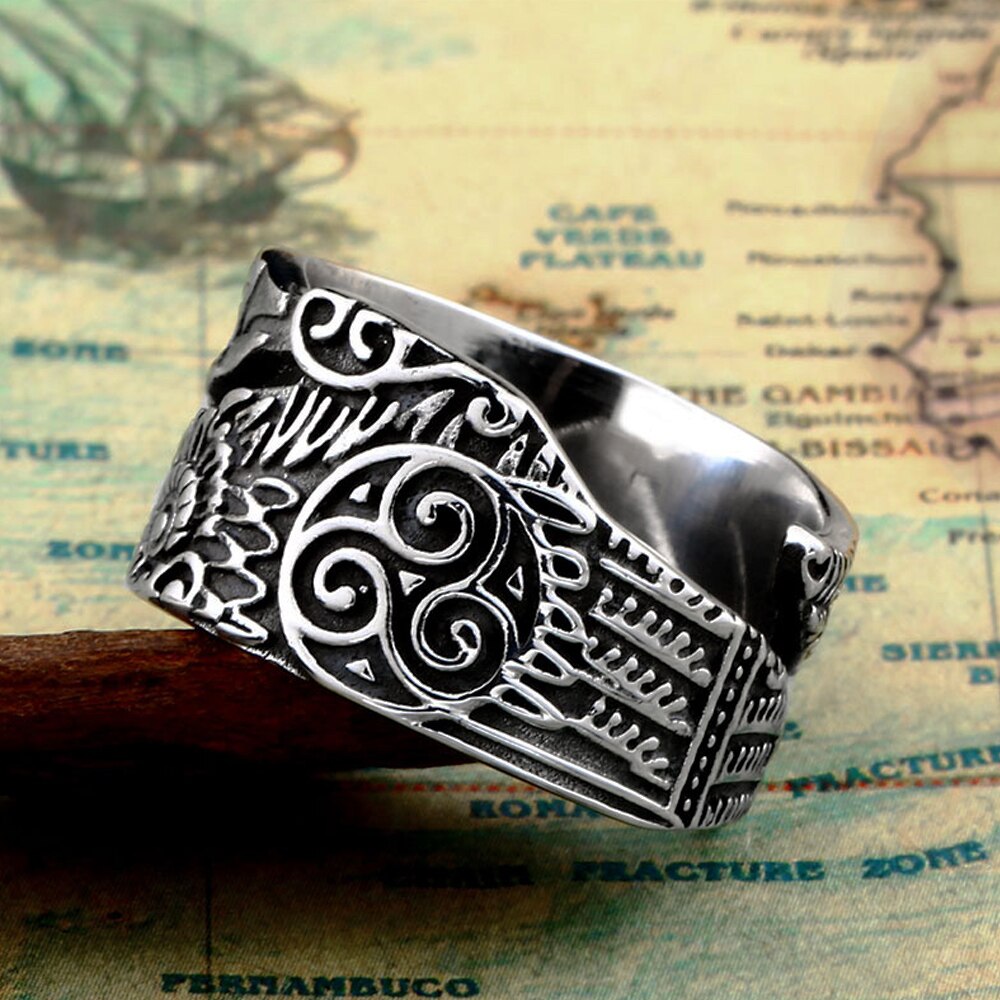 Vintage Odin Ravens Ring Mannen Opening Verstelbare Nordic Rvs Celtics Knoop Viking Ring Biker Amulet Crow Sieraden Gift