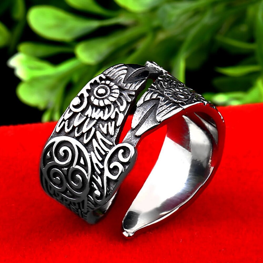 Vintage Odin Ravens Ring Mannen Opening Verstelbare Nordic Rvs Celtics Knoop Viking Ring Biker Amulet Crow Sieraden Gift