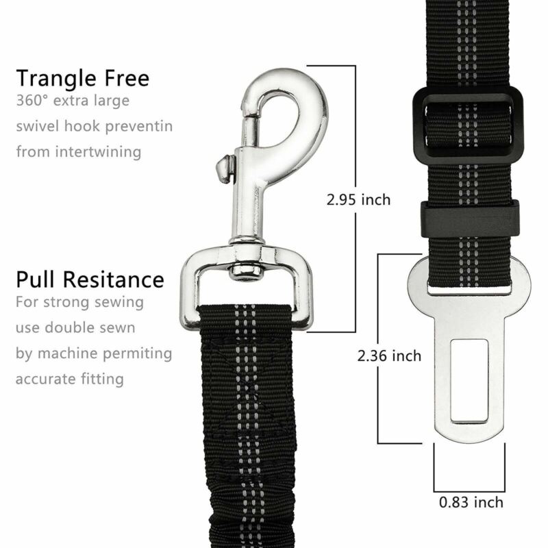 Adjustable Pet Dog Travel SEAT BELT Car Safety Harnesses Lead Restraint Strap US