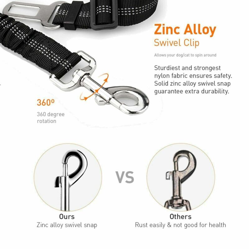 Adjustable Pet Dog Travel SEAT BELT Car Safety Harnesses Lead Restraint Strap US