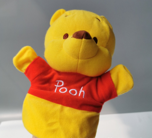 2021 New Disney Winnie Stitch Soft Plush Cosplay Hand Puppet Toys Dolls 8"/20cm