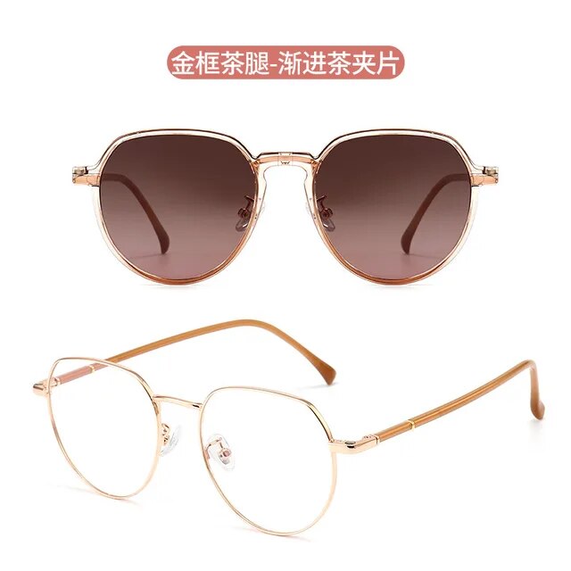 Cat Eye Women Glasses Frame Clip Brand Designer Vintage Spectacle Magnetic Optical Myopia Eyewear Driving Dual-purpose Glasses
