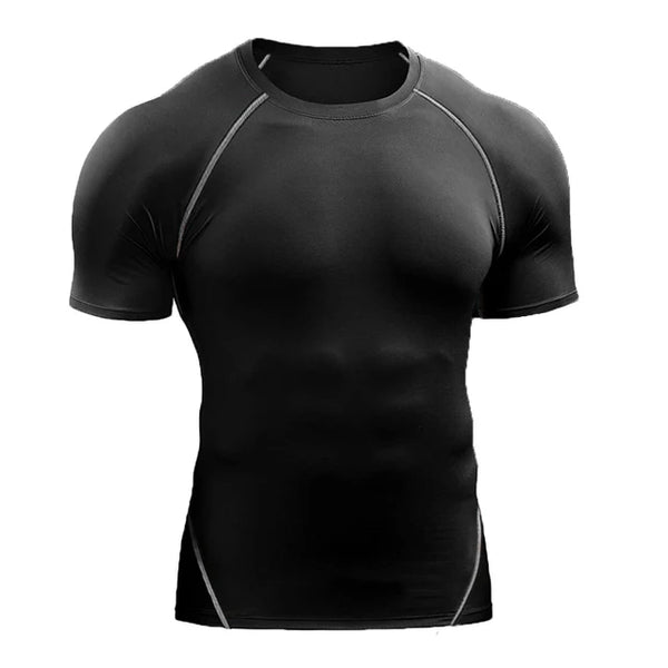 2023 Compression T Shirt Men Summer Sportswear Running T-shirt Elastic Quick Dry Sport Tops Tee Athletic Gym Workout Shirts Men