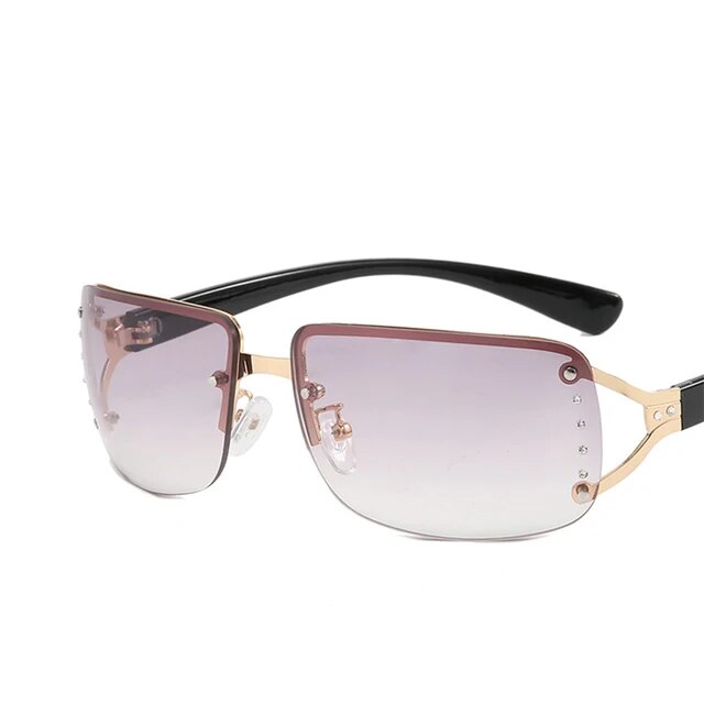 Wrap Around Y2K Sunglasses for Women Men Shield Flat Top Sunglasses Futuristic Frameless Gradient Lens Sun Glasses Eyewear