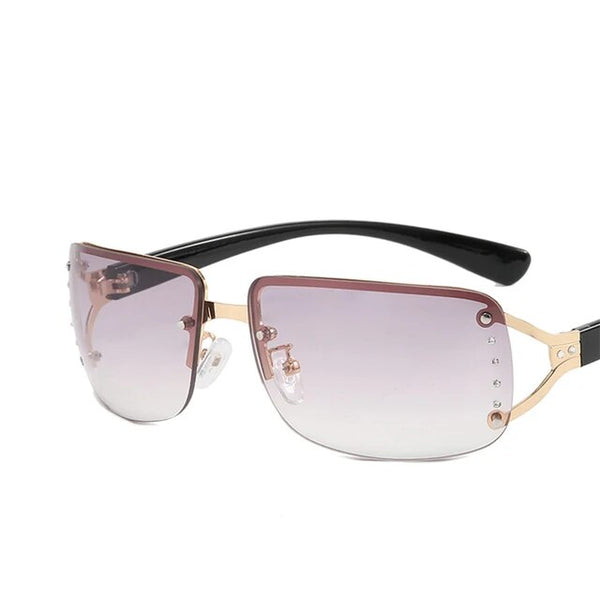 Wrap Around Y2K Sunglasses for Women Men Shield Flat Top Sunglasses Futuristic Frameless Gradient Lens Sun Glasses Eyewear