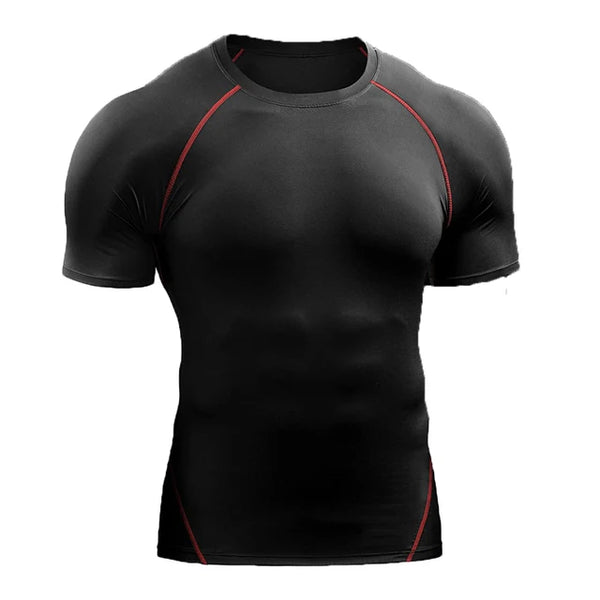 2023 Compression T Shirt Men Summer Sportswear Running T-shirt Elastic Quick Dry Sport Tops Tee Athletic Gym Workout Shirts Men