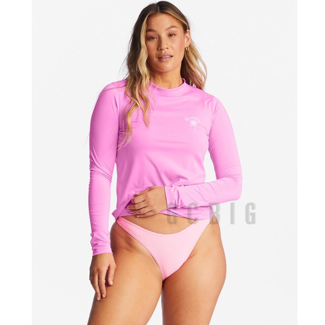 Girls Swimming RashGuard Surfing Diving Swimwear Tight Long Sleeve T Shirt Snorkeling Skins Top Protection Women Surf Rash Guard| |