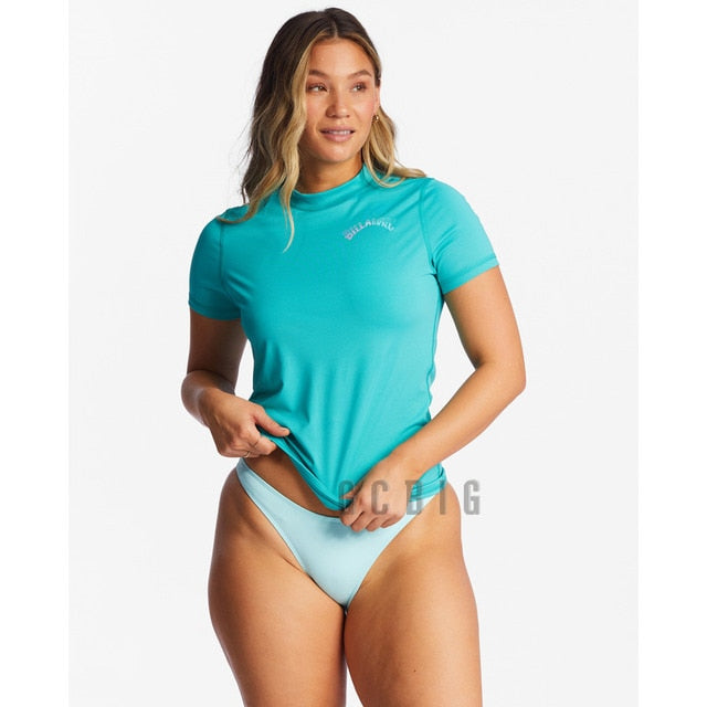 Girls Swimming RashGuard Surfing Diving Swimwear Tight Long Sleeve T Shirt Snorkeling Skins Top Protection Women Surf Rash Guard| |
