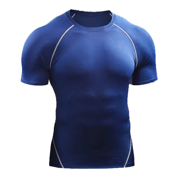 2023 Compression T Shirt Men Summer Sportswear Running T-shirt Elastic Quick Dry Sport Tops Tee Athletic Gym Workout Shirts Men