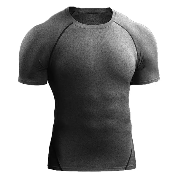 2023 Compression T Shirt Men Summer Sportswear Running T-shirt Elastic Quick Dry Sport Tops Tee Athletic Gym Workout Shirts Men