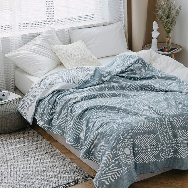 Japanese Leisure Blanket Throw Cotton Gauze Towel Summer Thin Quilt Single Double Nap Soft Blankets For Beds Adult Bed Spread