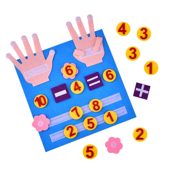 Felt Board Finger Numbers Toy Montessori Learning Math Toy Kids Early Educational Toys Toddlers Intelligence Development Toy| |