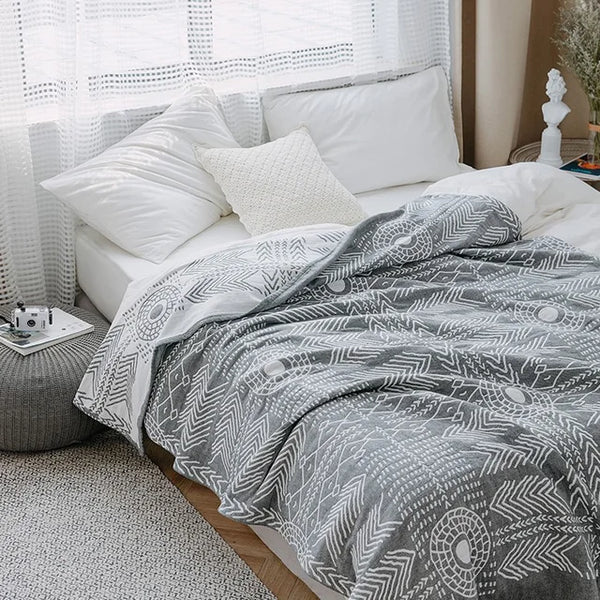 Japanese Leisure Blanket Throw Cotton Gauze Towel Summer Thin Quilt Single Double Nap Soft Blankets For Beds Adult Bed Spread