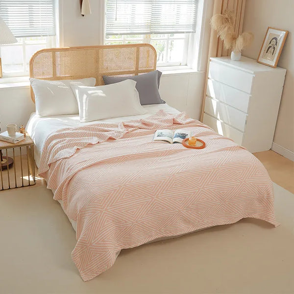 Japanese Leisure Blanket Throw Cotton Gauze Towel Summer Thin Quilt Single Double Nap Soft Blankets For Beds Adult Bed Spread