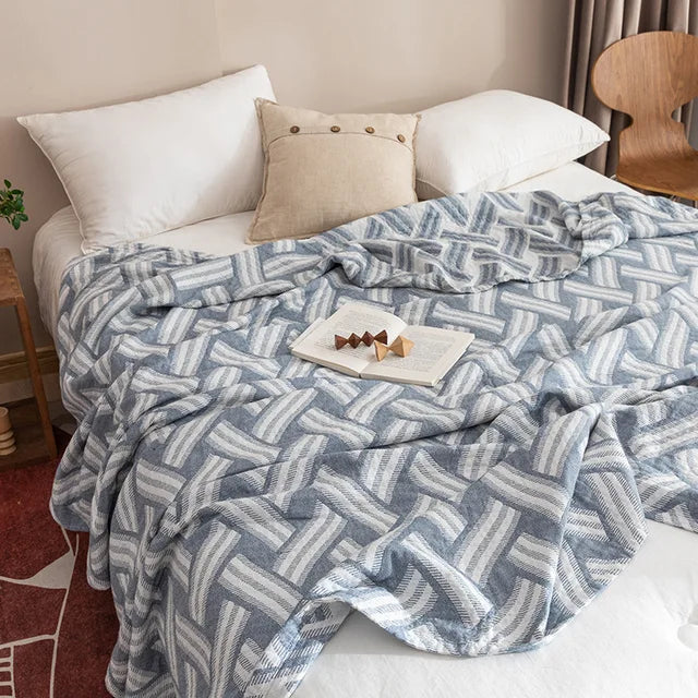 Japanese Leisure Blanket Throw Cotton Gauze Towel Summer Thin Quilt Single Double Nap Soft Blankets For Beds Adult Bed Spread