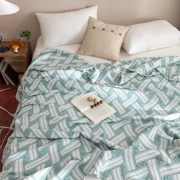 Japanese Leisure Blanket Throw Cotton Gauze Towel Summer Thin Quilt Single Double Nap Soft Blankets For Beds Adult Bed Spread