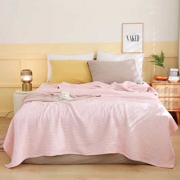 Japanese Leisure Blanket Throw Cotton Gauze Towel Summer Thin Quilt Single Double Nap Soft Blankets For Beds Adult Bed Spread
