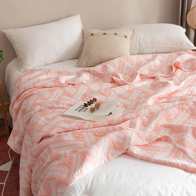 Japanese Leisure Blanket Throw Cotton Gauze Towel Summer Thin Quilt Single Double Nap Soft Blankets For Beds Adult Bed Spread