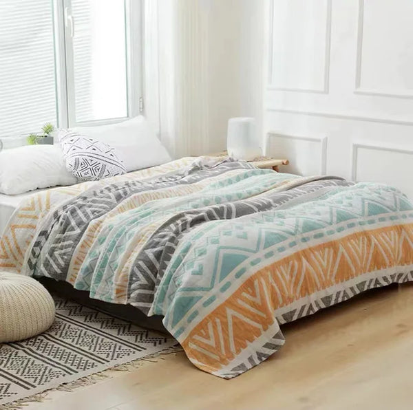 Japanese Leisure Blanket Throw Cotton Gauze Towel Summer Thin Quilt Single Double Nap Soft Blankets For Beds Adult Bed Spread