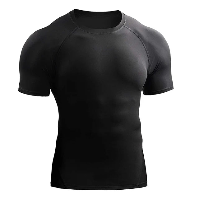 2023 Compression T Shirt Men Summer Sportswear Running T-shirt Elastic Quick Dry Sport Tops Tee Athletic Gym Workout Shirts Men