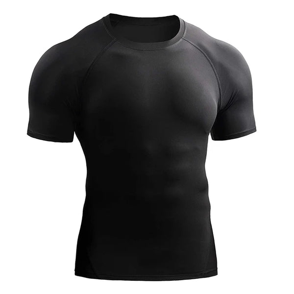 2023 Compression T Shirt Men Summer Sportswear Running T-shirt Elastic Quick Dry Sport Tops Tee Athletic Gym Workout Shirts Men