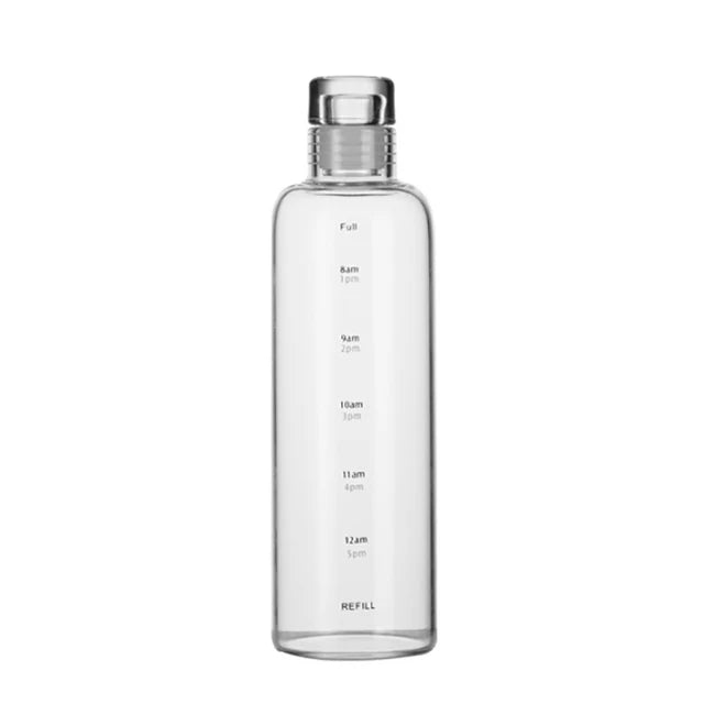 500ml Transparent Plastic Water Bottle Time Marker Creative Large Capacity Leakproof Milk Cup Drinkware Kid School Gym Sport