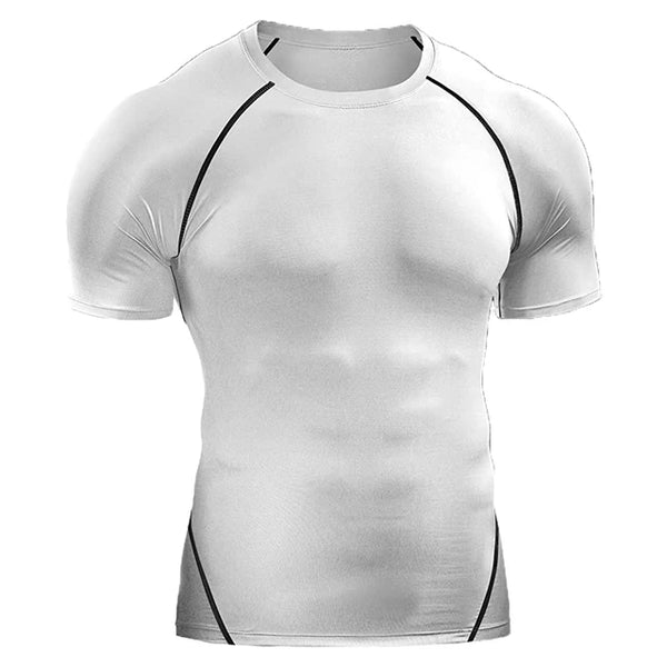 2023 Compression T Shirt Men Summer Sportswear Running T-shirt Elastic Quick Dry Sport Tops Tee Athletic Gym Workout Shirts Men