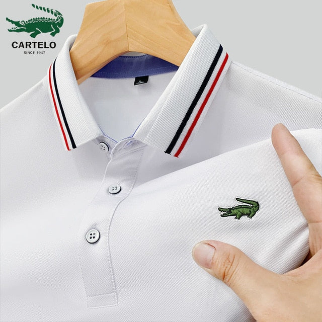 New Summer Brand Embroidered Polo Shirt Men Hot High Quality Men's Short Sleeve Breathable Top Business Casual Polo-shirt For Me - Polo Shirts