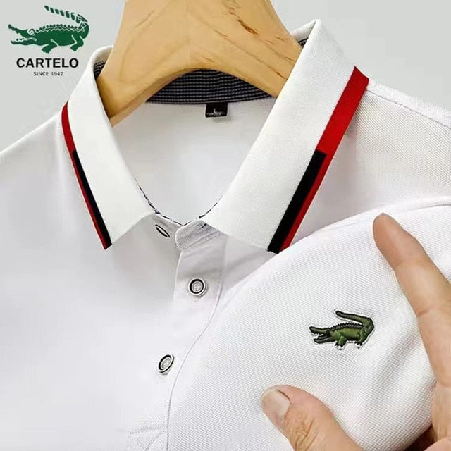 New Summer Brand Embroidered Polo Shirt Men Hot High Quality Men's Short Sleeve Breathable Top Business Casual Polo-shirt For Me - Polo Shirts