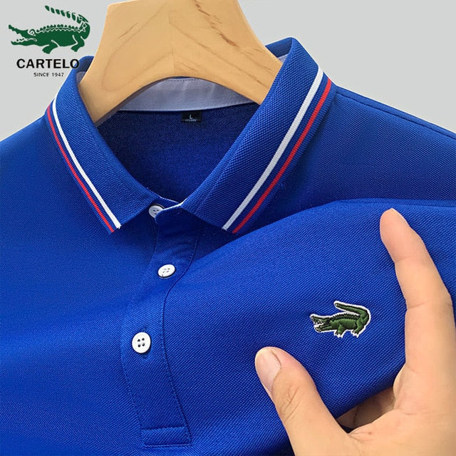 New Summer Brand Embroidered Polo Shirt Men Hot High Quality Men's Short Sleeve Breathable Top Business Casual Polo-shirt For Me - Polo Shirts