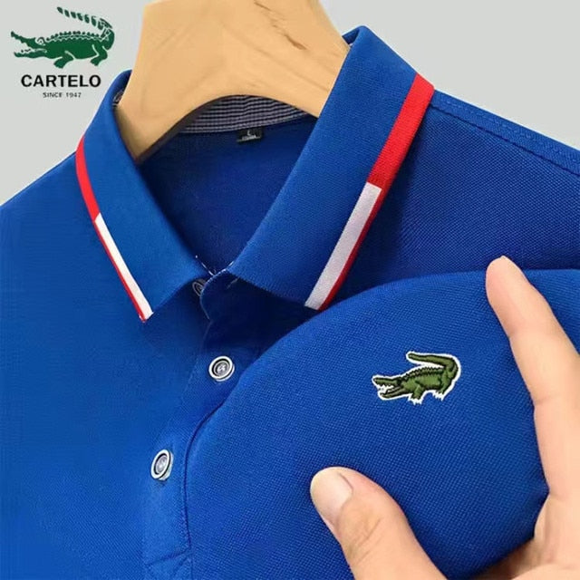 New Summer Brand Embroidered Polo Shirt Men Hot High Quality Men's Short Sleeve Breathable Top Business Casual Polo-shirt For Me - Polo Shirts